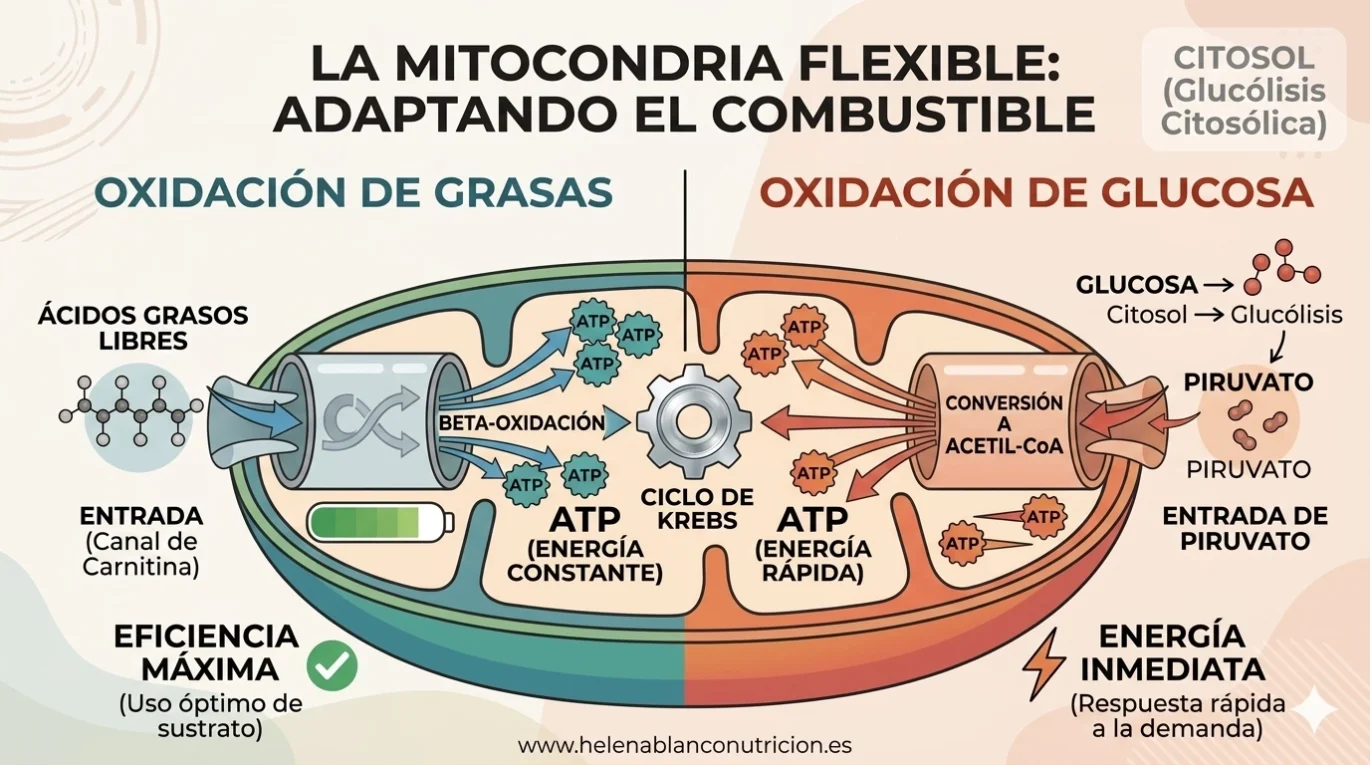 Flexibilidad metabólica y función mitocondrial en Nutrición Integrativa