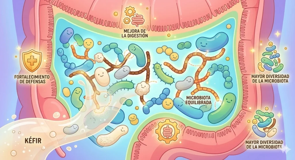 Los beneficios del kéfir en nuestro sistema digestivo