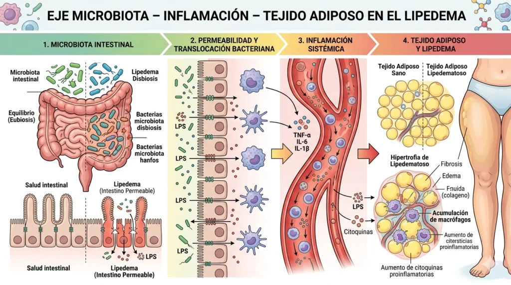 Microbiota y la relación entre inflamación y tejido adiposo